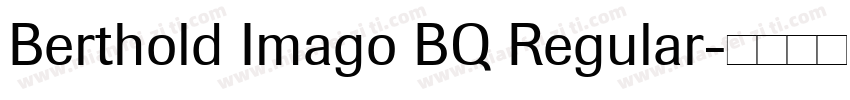 Berthold Imago BQ Regular字体转换